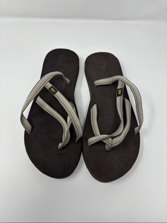 Teva Shoes - Teva Dark Brown Sandals with Light Beige Straps 9